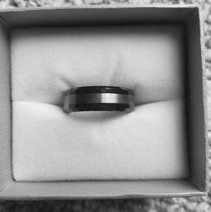 8MM Men's Ceramic Wedding Band Size 11